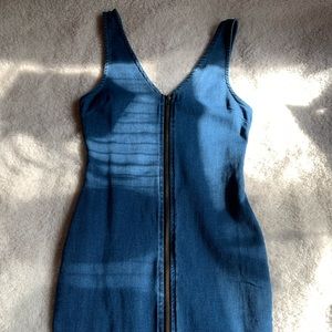 Denim mini dress
